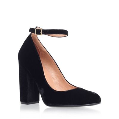 Carvela Black 'Adonis' high heel court shoe with ankle strap